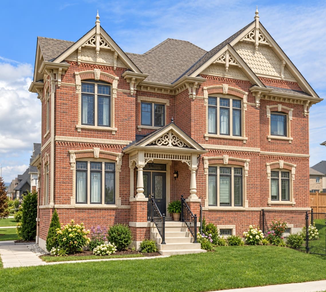Intricate Victorian with Multiple Features and Steep Pitch in Kitchener, ON — House photo