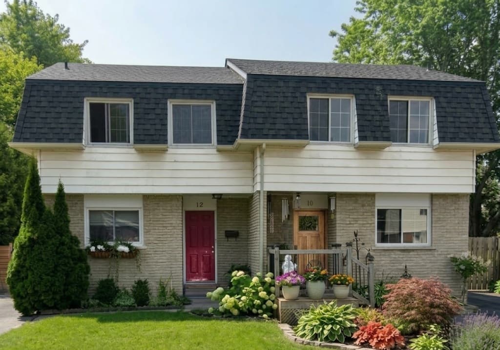 Duplex with a Mansard Roof in Hamilton, ON — House Photo